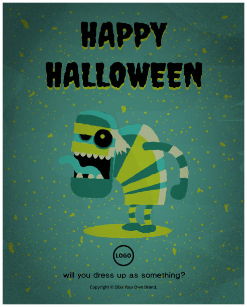 Spooky mummified Mummy says It’s Halloween Time, Wear your best costume to our monster mash Halloween Cartoon Characters Design Vector art illustration
Spooky mummified Mummy says It’s Halloween Time, Wear your best costume to our monster mash. cartoon devil with speech bubble stock illustrations