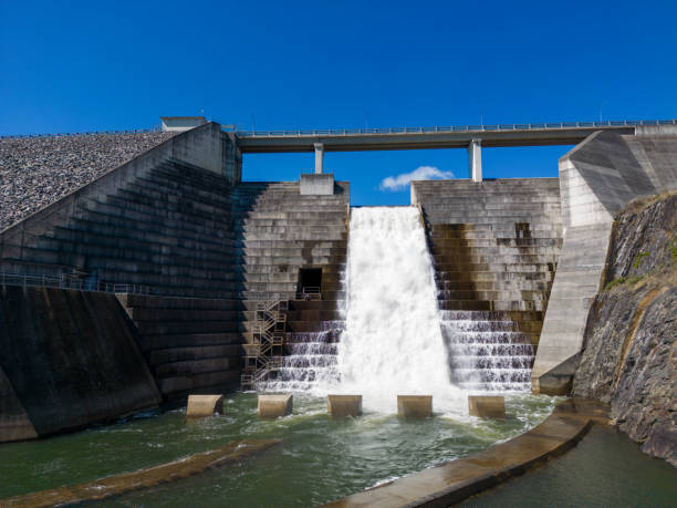 istock Spillway overflowing at large dam 1430515158