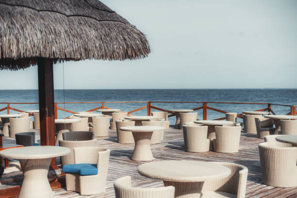 istock A resort outdoor bar with tables 1430516712