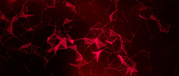 istock Abstract futuristic background. Connection of triangles and dots 1430517747