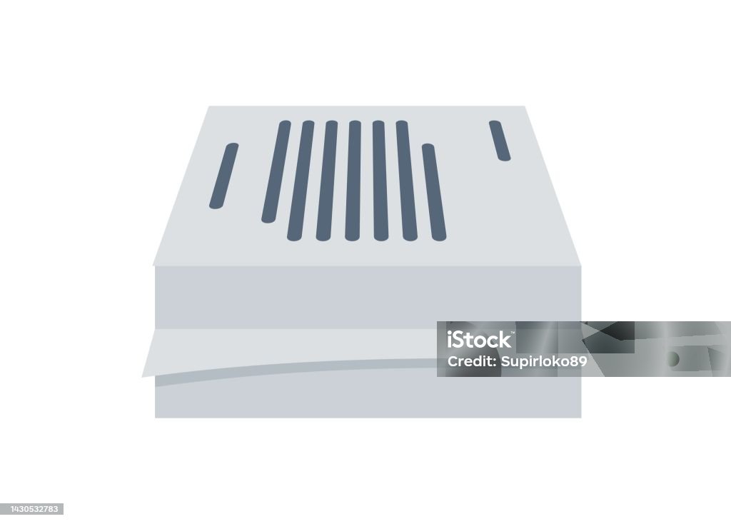 Document Paper Stack In Perspective View Simple Flat Illustration Stock ...