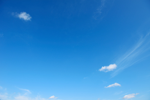 Blue sky and white clouds with copy space.