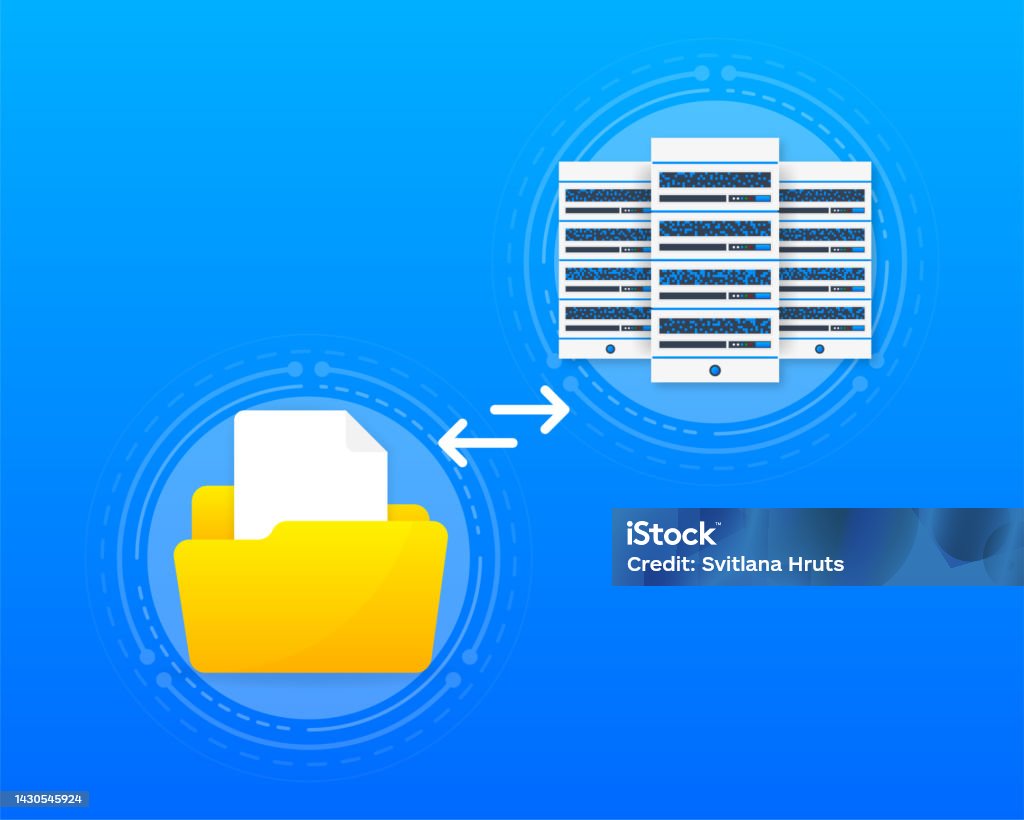 Database Farm Data Processing Center Connecting The Server Farm To The With Files In ...