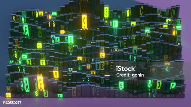 Data And Coding Visualization 3d Render Stock Photo - Download Image ...
