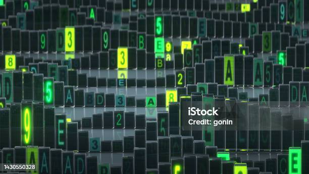 Coding 3d Abstract Symbols Abstract Glowing Coding And Digital Data Background 3d Render Stock ...