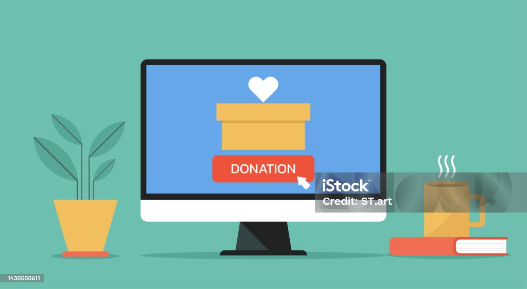 Computer Sticker Donation Format Computer Donation Stock Illustration - Download Image Now - Arrow ...