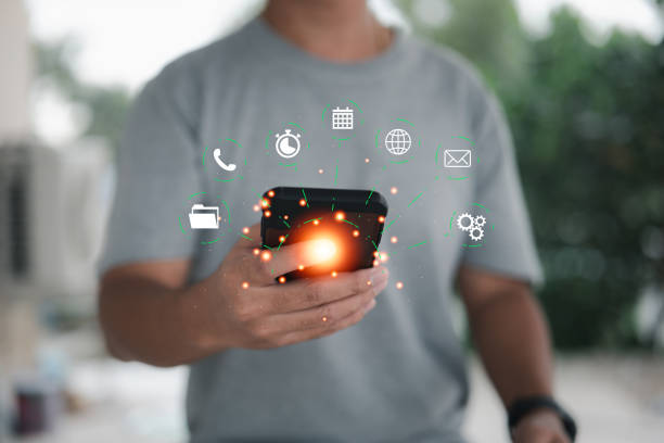 istock Business personal assistant online service or app A remote worker helps with different tasks and paperwork. 1430566209