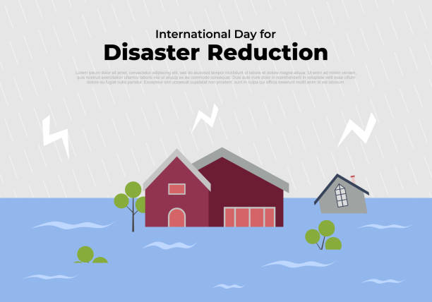 International day for Disaster Reduction celebrated on october 13. International day for Disaster Reduction celebrated on october 13. flood stock illustrations
