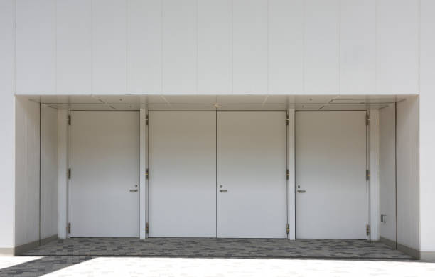 sidewalk by street wall & door