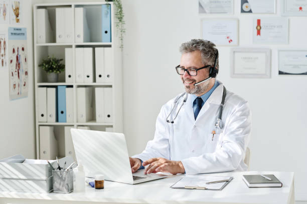 istock Doctor having online consultation on laptop 1430586968