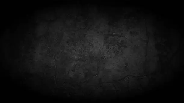 Vector illustration of Rustic textured empty blank black or dark grey coloured rustic vector backgrounds with crevices and scratches all over, also looks like a rough plastered wall