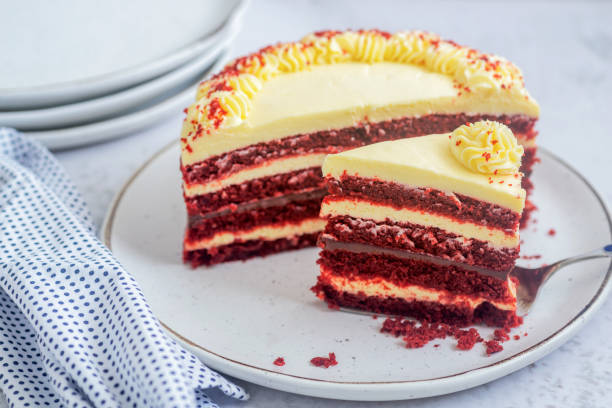 istock Red Velvet Layer Cake with Cream Cheese Frosting 1430590201