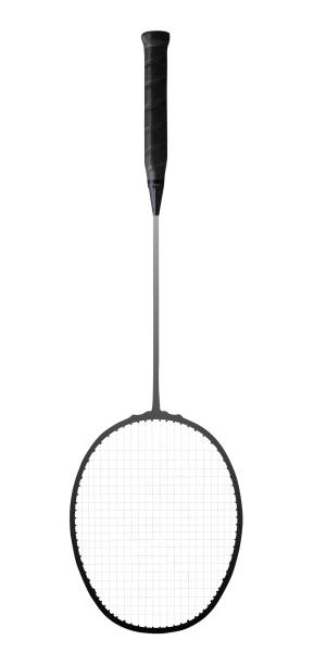 Close-up of a badminton racket isolated Close-up of a badminton racket isolated on white background badminton racket stock pictures, royalty-free photos & images