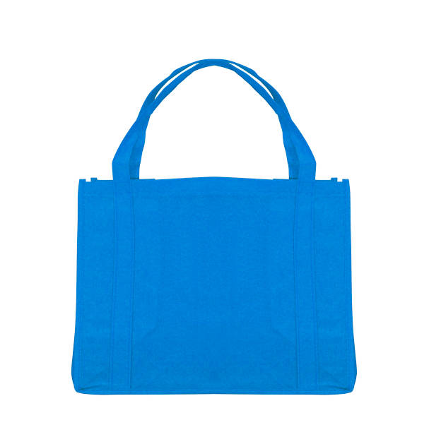 istock Blue cotton bag on white background 1430595353