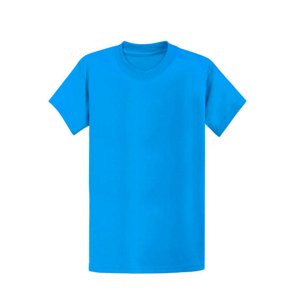 istock blue t shirt isolated on whte 1430595788