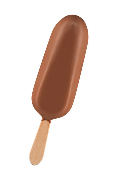 istock Ice cream covered with chocolate isolated on white background 1430598734