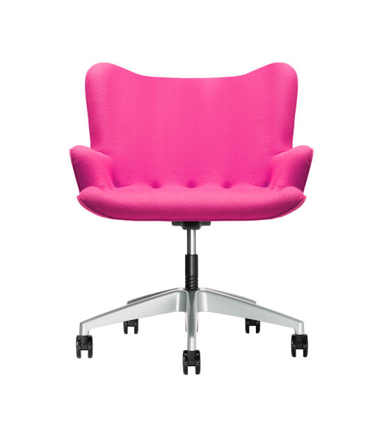 The office chair from pink leather isolated on white background The office chair from pink leather isolated on white background office chair stock pictures, royalty-free photos & images