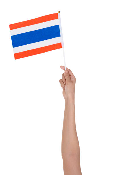 istock Human hand holding Thailand national flag 1430599723