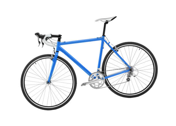 isolated mountain bicycle on white background