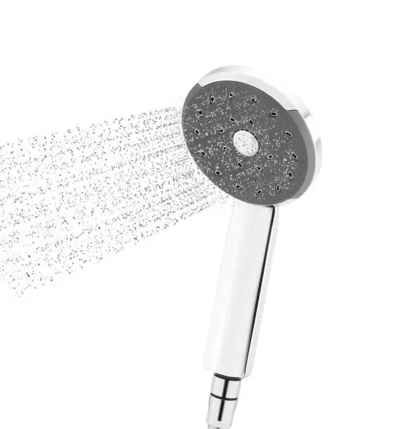 Photo of shower isolated on a white