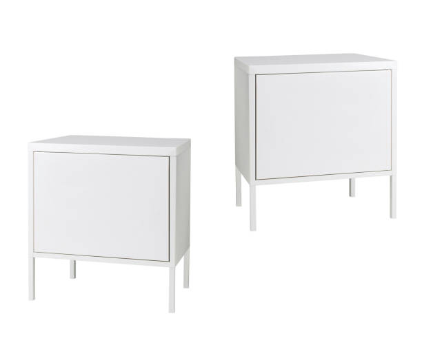 White wooden stands isolated over white