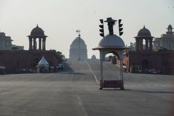 vista de perto do portão da índia imagem do parlamento indiano - rajpath - fotografias e filmes do acervo