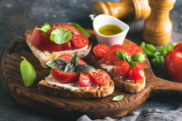 istock Tomato and ricotta bruschetta 1430613649