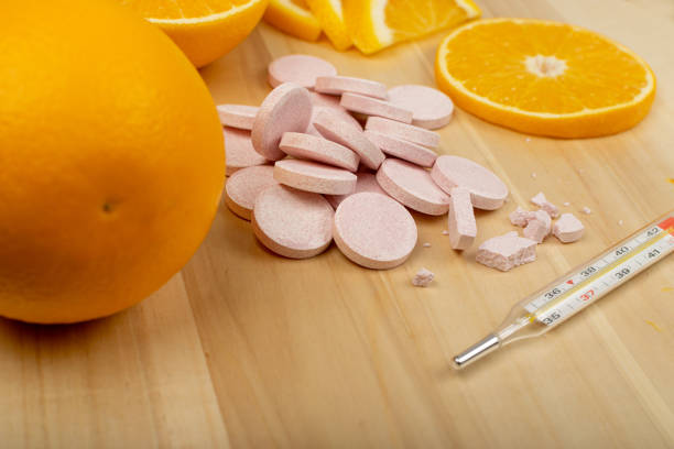 istock Effervescent Orange Tablets, Fizzy Vitamine Supplement 1430615512