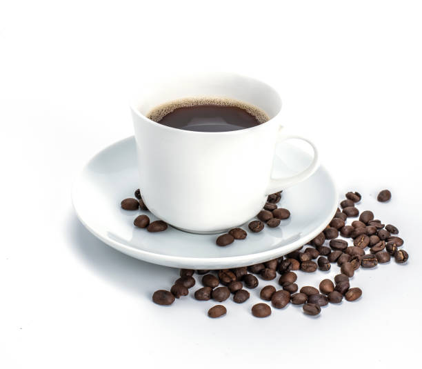 istock coffee cup and coffee beans on a white background 1430629161