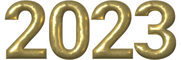 istock 2023 golden bold letters 3d rendering on white background 1430637075