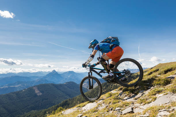 istock Sunny mountainbike downhill, Austria. 1430639641