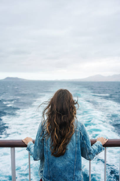 Woman traveling with ferry