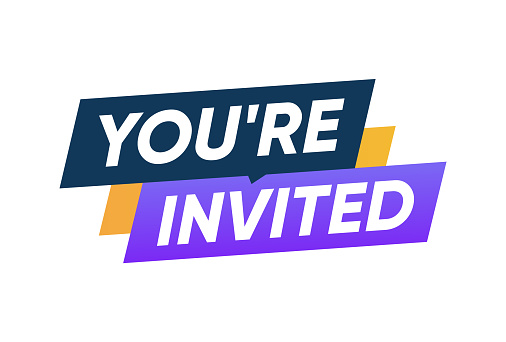 You're invited. banner isolated vector design