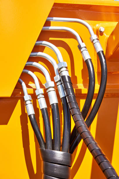 istock Hoses of hydraulic machine 1430656665