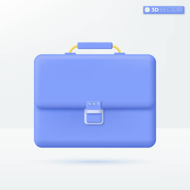 istock Briefcase icon symbols. Businessman, learning, schoolbag, finance, Education concept. 3D vector isolated illustration design. Cartoon pastel Minimal style. You can used for design ux, ui, print ad. 1430659890