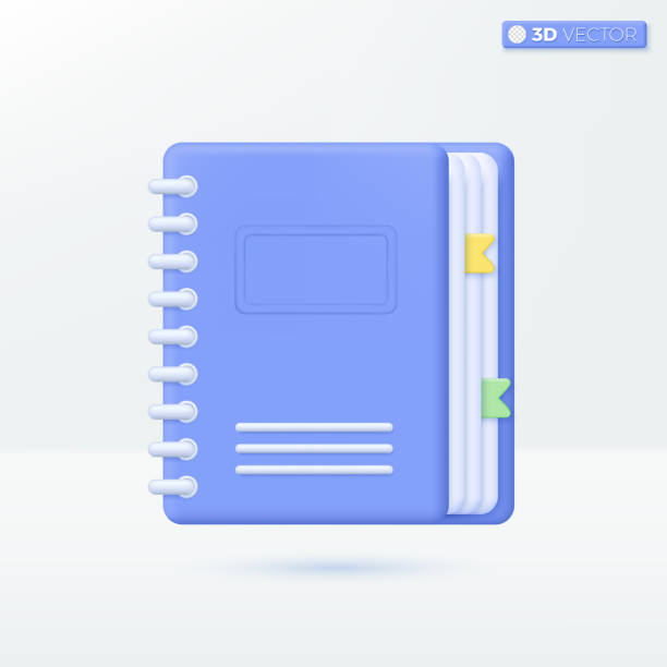 istock Diary or Book icon symbols. Textbook with bookmark, e-book, magazine, Education concept. 3D vector isolated illustration design. Cartoon pastel Minimal style. You can used for design ux, ui, print ad. 1430660369