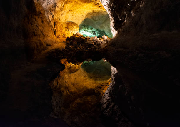 Interior of the Cueva de los Verdes in Lanzarote