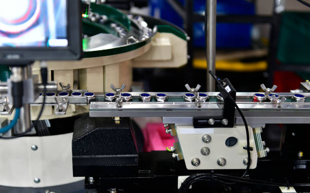 istock Automatic vision system for inspection nuts in product line industrial 1430671636