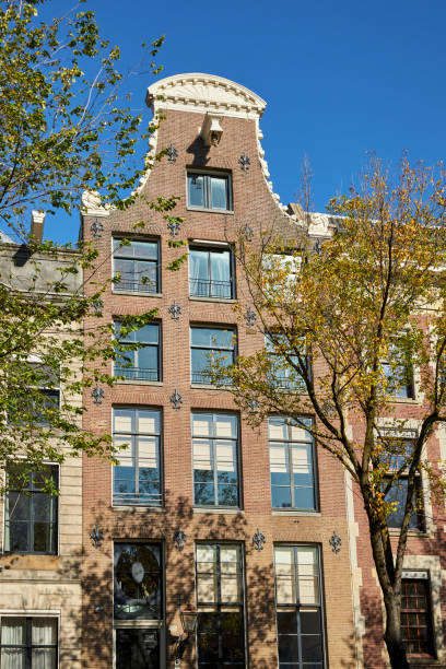 istock City canal house facade in Amsterdam 1430671673