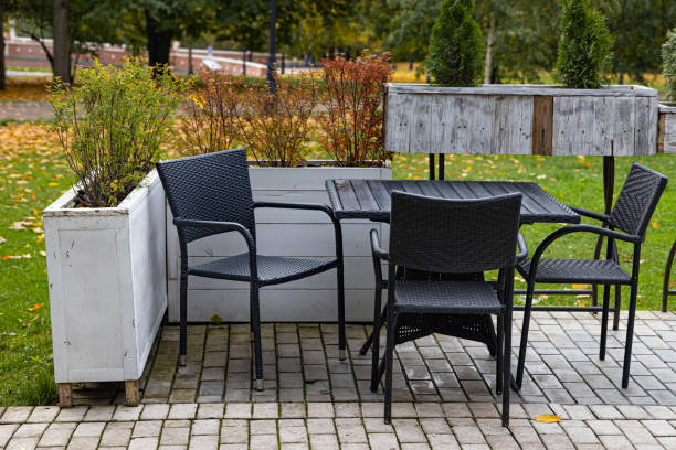 istock empty table in a street cafe in autumn 1430671969