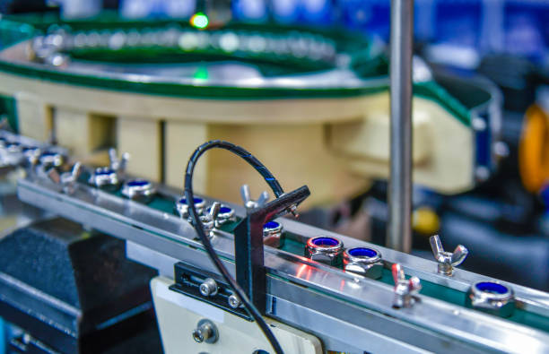 istock Automatic vision system for inspection nuts in product line industrial 1430677028