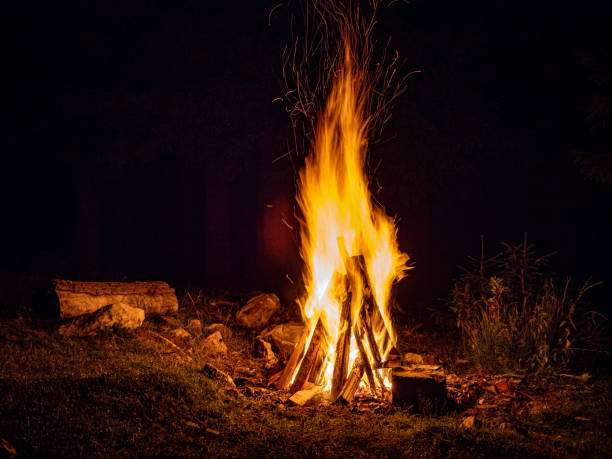 istock logs burning in camp fire in darkness 1430677961