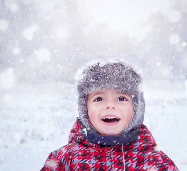 istock Happy child enjoying winter snowy day. 1430681897