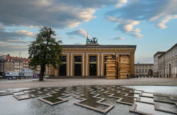 Copenhagen, Denmark. October 2022. vexternal view of the Thorvaldsen Museum in the city center