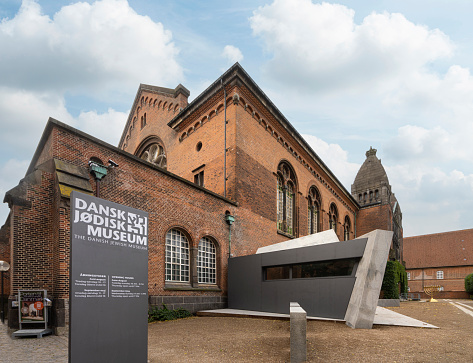 Copenhagen, Denmark. October 2022.  the external view of the Danish Jewish Museum in the city center