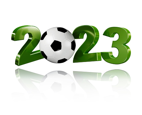 Football 2023 Design with a White Background