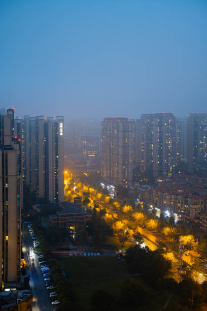 istock Modern City in Fog 1430697459
