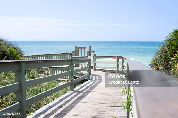 Boardwalk To The Beach Stock Photo - Download Image Now - Beach, Florida - US State, Rosemary