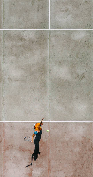 istock Young man on a tennis court 1430699087