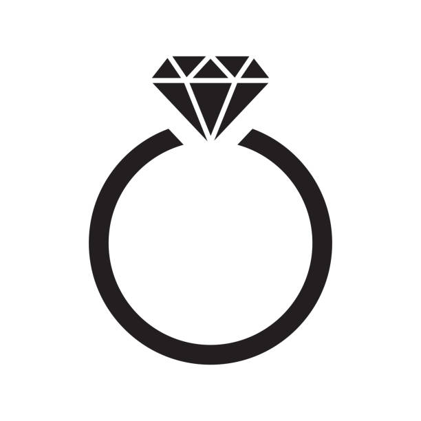 jewel ring icon vector illustration template jewel ring icon vector illustration template diamond ring clipart stock illustrations